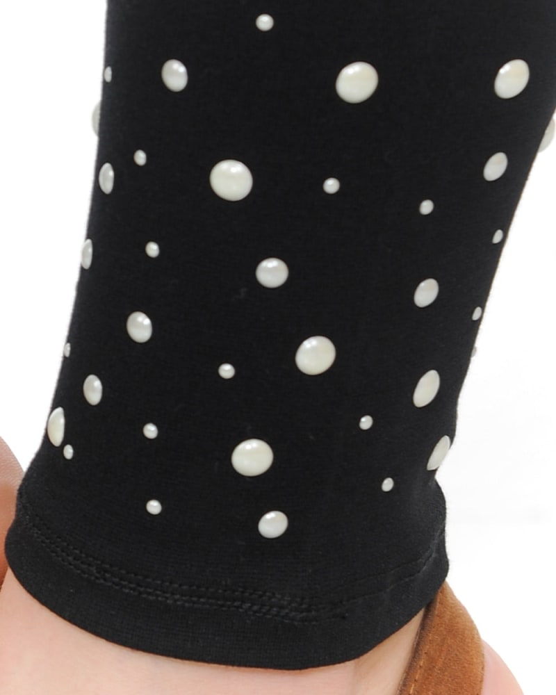 Leggings with pearls deals